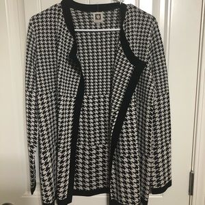 Anne Klein Houndstooth Cardigan